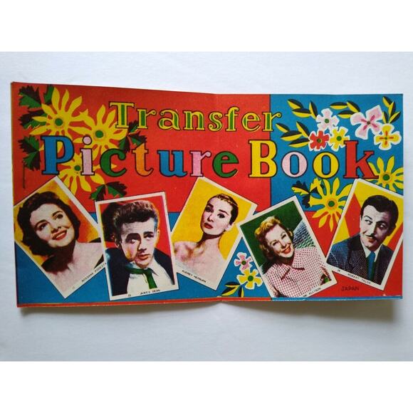 1950s Transfer Picture Book Decal James Dean John Wayne Rock Hudson Gable Curtis - Picture 5 of 11